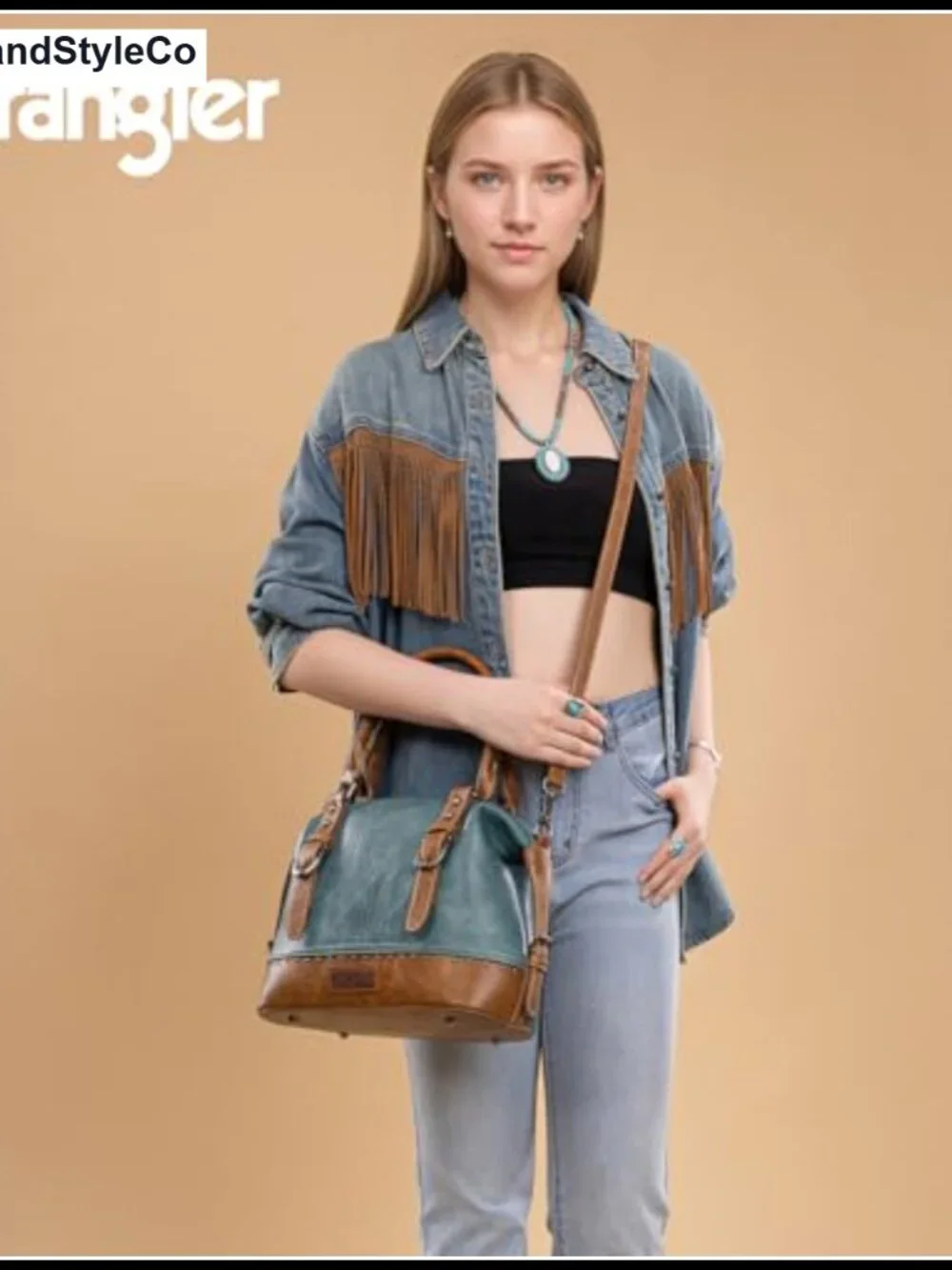 Wrangler 3Pcs Doctor Bag Set for Women Faux Leather Satchel Purse with Cell